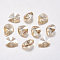 Faceted K9 Glass Rhinestone Charms, Imitation Austrian Crystal, Drop, Golden Shadow, 8x6x4mm, Hole: 1mm