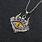 Evil Eye Skull Alloy Pave Glass Pendant 667 Stainless Steel Chain Necklaces for Men, Antique Silver, Gold, 23.62 inch(60cm)