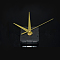 Plastic Long Shaft Clock Movement Mechanism, with Aluminum Pointer, Black, 56x56x16mm, Pin: 12x6mm