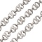 304 Stainless Steel Oval Link Chains, Unwelded, Stainless Steel Color, 13.5x9.5x1.4mm