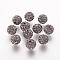 Polymer Clay Rhinestone Beads, Grade A, Round, Pave Disco Ball Beads, Black Diamond, 8x7.5mm, Hole: 1.5~1.8mm