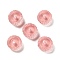 Transparent Resin Beads, Textured Rondelle, Pink, 12x7mm, Hole: 2.5mm