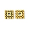 Tibetan Style Spacer Beads, Lead Free & Cadmium Free, Square, Antique Golden, 7x7x2mm, Hole: 2mm