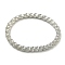 Non-Tarnish Adjustable 304 Stainless Steel Twist Spring Wire Bracelets, Stainless Steel Color, Inner Diameter: 2~2-3/8 inch(5~6cm)