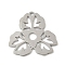 304 Stainless Steel Pendants, Flower Charm, Laser Cut, Anti-Tarnish, Stainless Steel Color, 29x30.5x1.5mm, Hole: 2mm