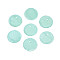 Spray Painted Natural Capiz Shell Disc Charms, Pale Turquoise, 15x0.5~1mm, Hole: 1.2~1.5mm