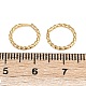 Серьги-кольца из латуни с витым кольцом EJEW-F378-01G-5