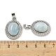 Овальные подвески из натурального аквамарина G-B079-02P-05-3