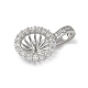 Латунные микро-паве прозрачные серьги-гвоздики из циркония KK-D369-04P-2