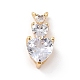 Кулоны из экологически чистой латуни с прозрачным фианитом ZIRC-C027-02G-RS-1