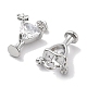 Латунные микропаве прозрачные кубические циркониевые подвески KK-M102-28P-2