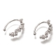 Серьги-манжеты из латуни ZIRC-Z015-03P-1