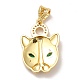Подвески из латуни с прозрачным фианитом KK-H433-33G-2