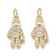 Латунные микропаве прозрачные кубические циркониевые подвески ZIRC-Q024-14G-2