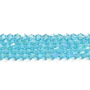 Прозрачные стеклянные бусины гальваническим пряди GLAA-F029-3mm-D20