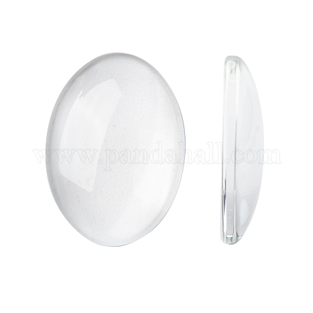 Прозрачные стеклянные кабошоны GGLA-R022-25x18-1