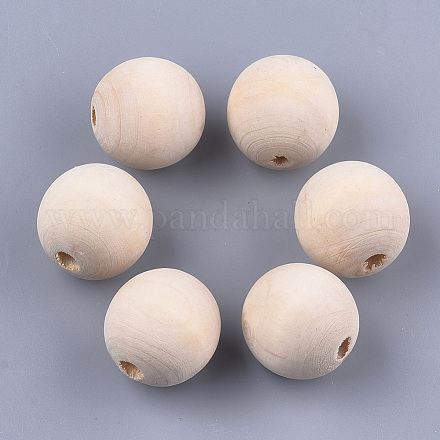 Натуральные деревянные бусы WOOD-S055-03-1