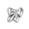 Brass Pendants, Cadmium Free & Nickel Free & Lead Free, Bowknot Charms, Platinum, 18x18x5.5mm, Hole: 1.2mm