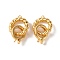 Brass Fold Over Clasps, Cadmium Free & Nickel Free & Lead Free, Twist Rings, Real 18K Gold Plated, 25mm, Hole: 1mm and 1.2mm