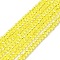 Electroplate Glass Beads Strands, AB Color Plated, Faceted Rondelle, Champagne Yellow, 2.9~3.3x2mm, Hole: 0.5mm, about 144~150pcs/strand, 35~37cm