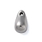 Non-Tarnish 304 Stainless Steel Charms, Teardrop Charm, Stainless Steel Color, 12x6mm, Hole: 1.6mm