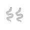 Non-Tarnish 201 Stainless Steel Pendants, Stamping Blank Tag, Snake, Stainless Steel Color, 19.5x9x0.5mm, Hole: 1.2mm