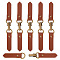 6 Sets Imitation Leather Toggle Buckle, Foldback Toggle Closure Button, with Alloy Findings, for Bag, Sweater, Jacket, Coat, DIY Sewing Crafts Accessories, Peru, 17.1cm