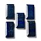 Natural Lapis Lazuli Pendants, Faceted Rectangle Charms, 25x13x4~4.5mm, Hole: 1mm