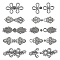 10Pcs 5 Styles Zinc Alloy Snap Lock Clasps, Closure Sewing Fasteners for Garment Accessories, Black, 15~25x38~50x2.2~3.5mm, Hole: 1.4~8mm, 2pcs/style