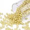 TOHO Round Seed Beads, Japanese Seed Beads, (948) Inside Color Amber/Cream Lined, 8/0, 3mm, Hole: 1mm, about 222pcs/10g