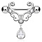316L Surgical Stainless Steel Clear Cubic Zirconia Teardrop Nipple Stirrup, Platinum, 14mm, Pin: 1.6mm
