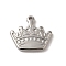 Non-Tarnish 304 Stainless Steel Pendants, Crown Charm, Stainless Steel Color, 16x18x2mm, Hole: 1.6mm