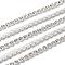Brass Rhinestone Strass Chains, Rhinestone Cup Chains, with Spool, Silver Color Plated, Crystal, 2.3~2.4mm, about 10yards/roll