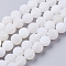 Natural Crackle Agate Beads Strands, Dyed, Round, Grade A, White, 10mm, Hole: 1mm, about 38~39pcs/strand, 14~14.5 inch