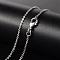Brass Necklaces, Cable Chain, with Lobster Clasp, Platinum, 17.72 inch, 1.5mm