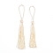 Polyester Tassel Decorations, Pendant Decorations, Bisque, 130x6mm, Tassel: 70~90mm