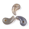 Natural Grey Agate Pendants, Magatama, 30x18x8~11mm, Hole: 3~4mm