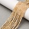 Natural Gold Rutilated Quartz  Beads Strands, Cube, Faceted, 2~2.5x2~2.5x2~2.5mm, Hole: 0.6mm, about 167pcs/strand, 15.28~15.35''(38.8~39cm)