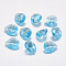 Faceted Glass Rhinestone Pendants, Imitation Austrian Crystal, teardrop, Aquamarine, 8x6x4mm, Hole: 1mm