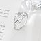 Flower 925 Sterling Silver Finger Rings, Rhodium Plated, Platinum, US Size 6(16.5mm)
