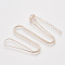Brass Square Snake Chain Necklace Making, with Lobster Claw Clasps, Rose Gold, 18.5 inch(47.2cm), 1mm