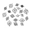 20Pcs 10 Styles Tibetan Style Alloy Connector Charms, Flower & Chakra Sahasrara & Clover, for Mother's Day Gift Making, Antique Silver, 12~26x12~20x1~3mm, Hole: 1.5~2mm,  2pcs/style
