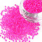11/0 Grade A Round Glass Seed Beads, Transparent Inside Colours, Camellia, 2.3x1.5mm, Hole: 1mm, about 48500pcs/pound
