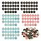 Golden Plated Alloy Enamel Charms, Enamelled Sequins, Flat Round with Alphabet, Letter A~Z, Mixed Color, 14x12x2mm, Hole: 1.5mm, 26pcs/set, 5sets/box