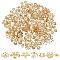 70Pcs 7 Styles Brass Bead Caps, 5-Petal Flower, Real 24K Gold Plated, 7~15.5x2~16x2.5~3.5mm, Hole: 1~1.5mm, 10pcs/style