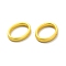 Rack Plating Alloy Bead Frame, Oval, Matte Gold Color, 18.5x14x3mm, Inner Diameter: 15x10.5mm