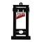 Halloween Acrylic Pendants, with Iron Ring, Rectangle, Black, 45x23x1.5mm, Hole: 1.4mm