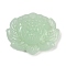 Glass Pendants, Lotus Charms, Dark Sea Green, 22x27x6mm, Hole: 1.4mm