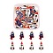 20Pcs 2 Style Zinc Alloy Enamel Pendants, Spaceman & Rocket, Golden, 27.5~28x13~15x1.2mm, Hole: 2mm, 10pcs/Style