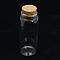 Glass Jar Glass Bottle for Bead Containers, with Cork Stopper, Wishing Bottle, Clear, 127x47mm, Bottleneck: 35.5~36mm in diameter, Capacity: 55ml(1.85 fl. oz)
